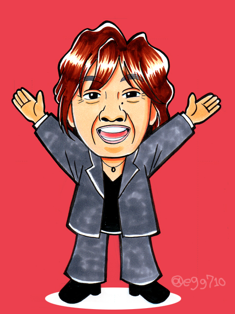 西城秀樹氏の似顔絵